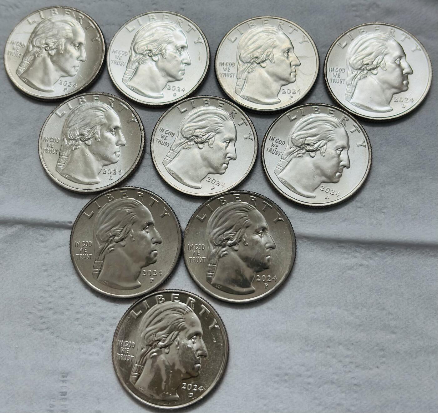 文馨钱币收藏第 296 场，长期接代拍业务 全新 2024年美国铜镍纪念币杰出女性系列第11枚保利默里牧师 PD版，中拍随机 10 枚全新