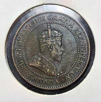 外国优质老铜币银币苏联纪念章，每周六晚九点倒数截拍，满百包邮可寄存，持续收拍 - 加拿大1907年壹分铜币，属爱德华七世时期（1902-1910），由英国皇家造币厂铸造，正面为国王右像及拉丁文头衔，背面是枫叶环饰与面值。材质为青铜，是加拿大早期流通币，见证英属加拿大的货币体系。