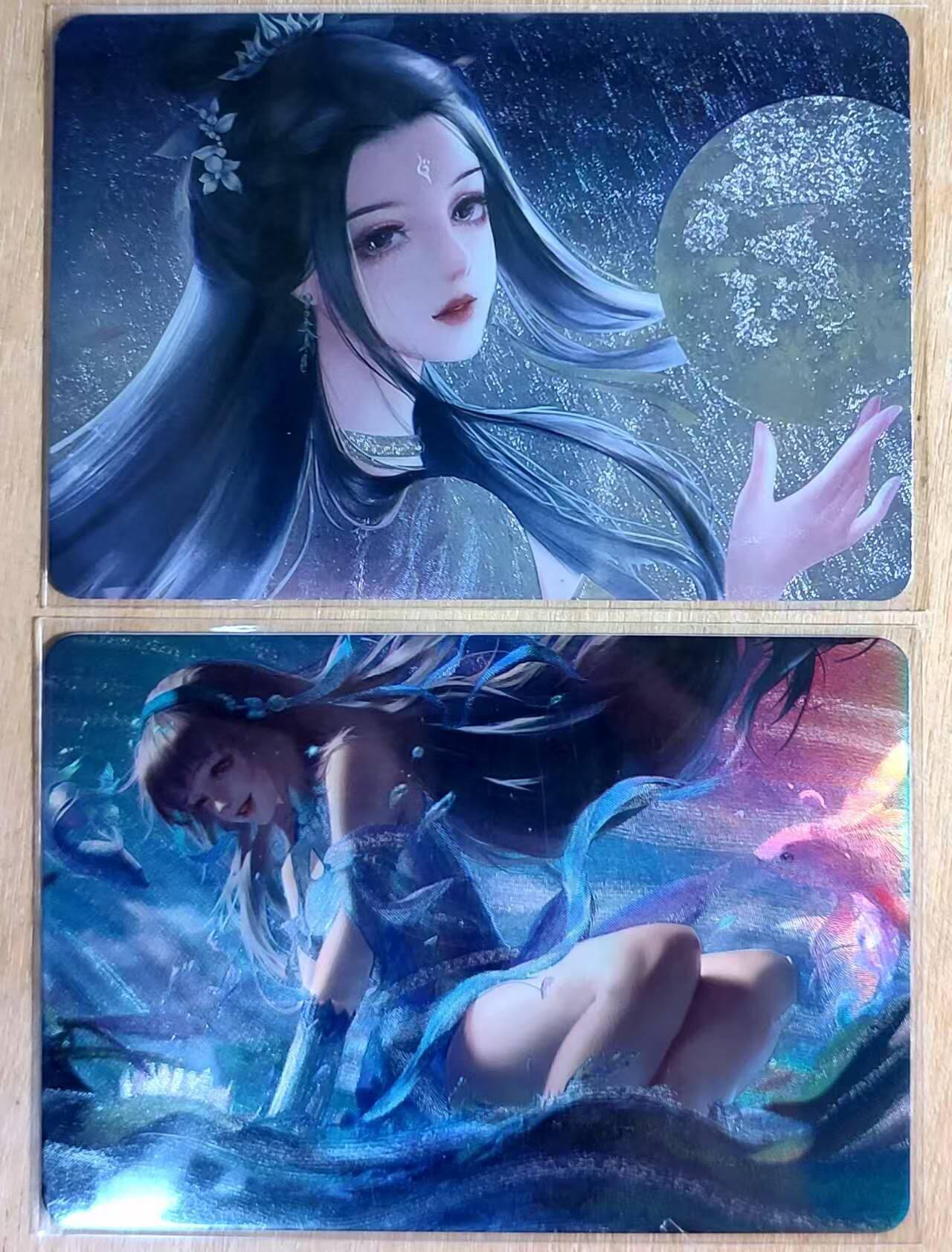 满赠PR！！龙虎卡牌-七八场（满200元包邮，无佣金，每周六结拍，欢迎送拍） 粗闪+粗彩闪 宁缺卡牌 陆雪琪&西施