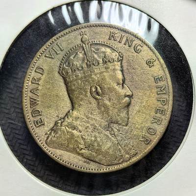 外国优质老铜币银币苏联纪念章，每周六晚九点倒数截拍，满百包邮可寄存，持续收拍 - 泽西岛1909年1/12 先令铜币，正面为爱德华七世肖像，背面是泽西三狮纹章，见证英国王室统治下海峡群岛的自治货币体系与殖民经济背景，是英属海峡群岛早期流通币。