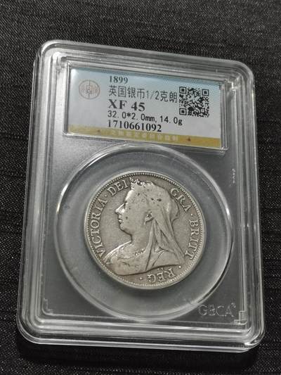 天下钱庄专场欢迎参拍 - 英国维多利亚披纱半克朗银币
