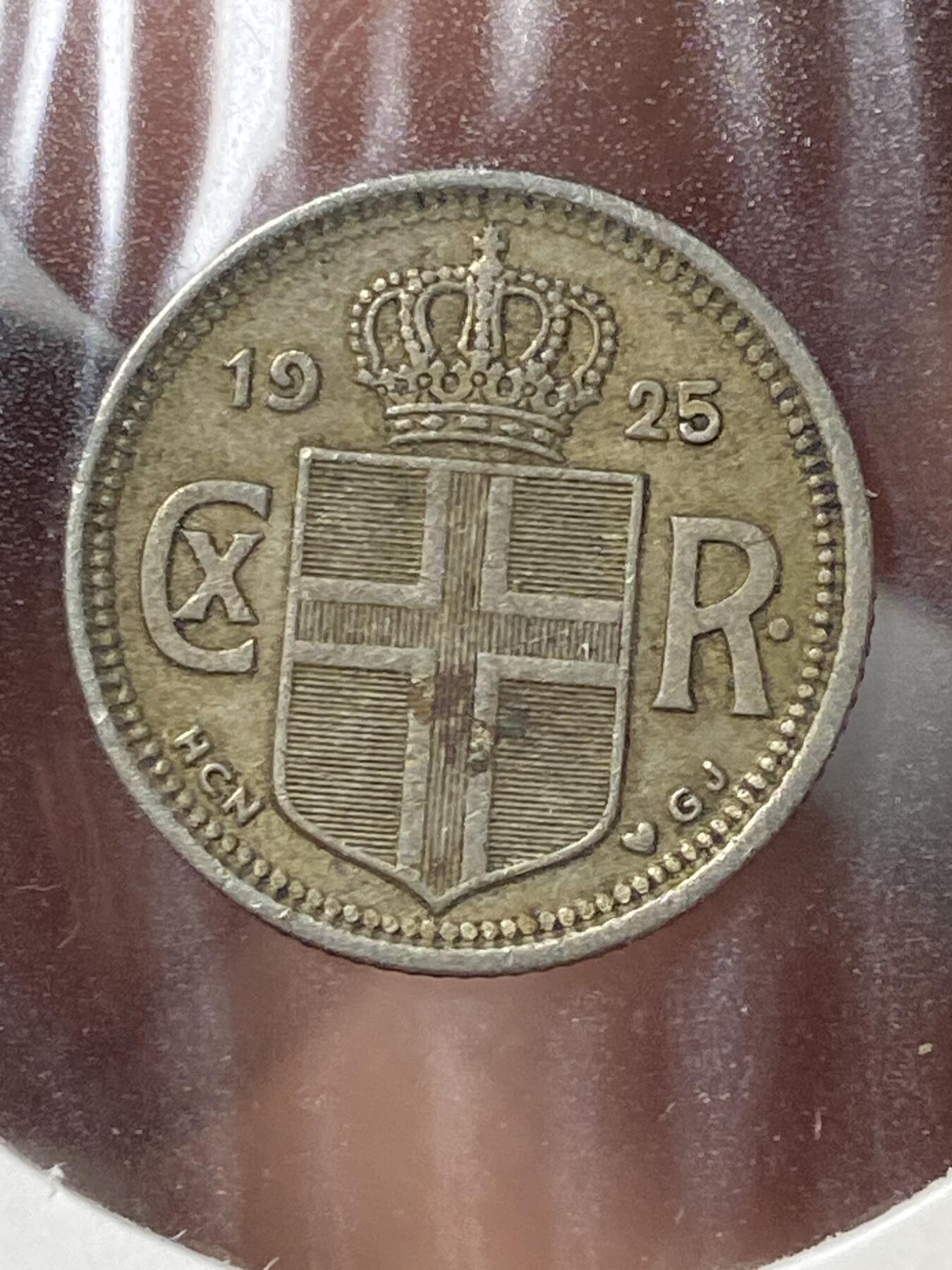 2026年第三十五场(总第二百零四场）外国精品纸夹币场(免佣金) 少见年份–丹属冰岛王国🇮🇸1925年10奥拉(克里斯蒂安十世时期，HCN–GJ版)