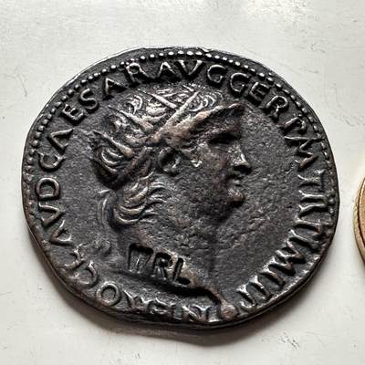 🌹外币初藏🌹🐯2026年第28场   每周二四六晚8️⃣点 接代拍 - 罗马帝国公元54-68年尼禄杜蓬迪乌斯铜币28mm 复刻币