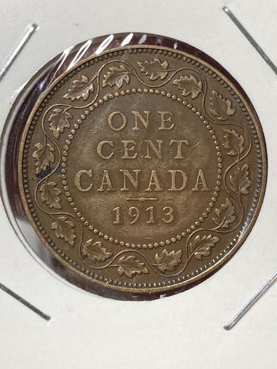 2026年第三十五场(总第二百零四场）外国精品纸夹币场(免佣金) - 流通好品–加拿大🇨🇦1913年1分(乔治五世第二版)