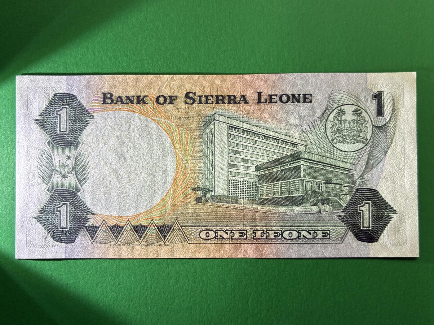 咖啡豆•收藏 2026年Mar_19th世界各国纸币拍卖 塞拉利昂 1984年 1利昂 全新UNC 外国 非洲纸币