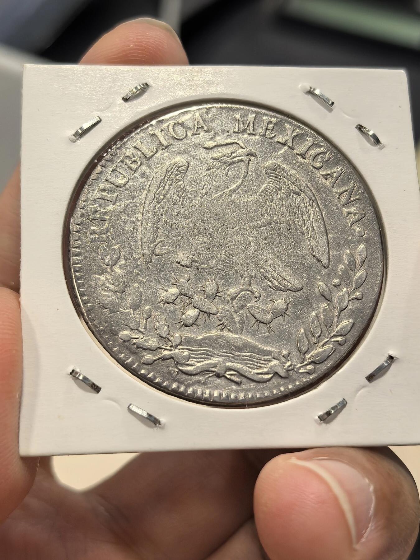 博洋堂世界钱币拍卖第164期（全场包邮） 墨西哥1863年PI RO版花边鹰洋，少见中期好版