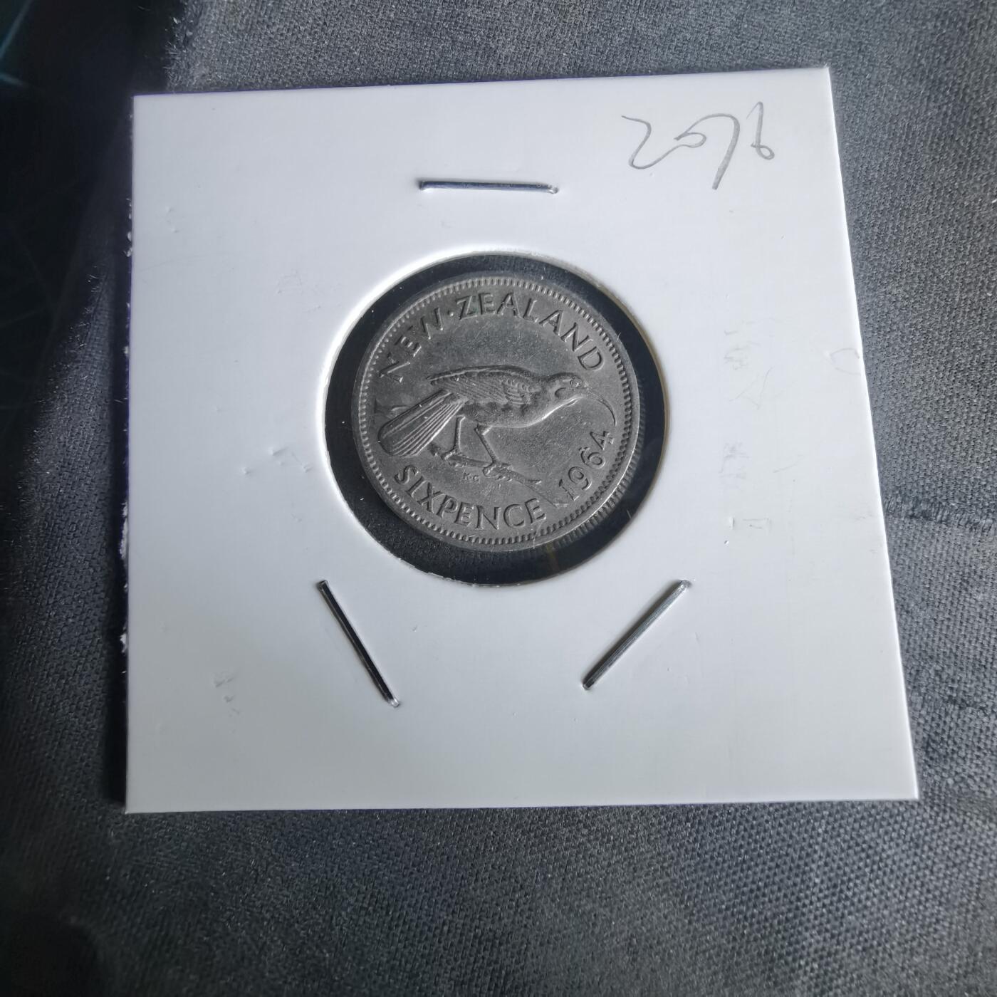 沼泽如烟--第1020场 新西兰1964年6便士