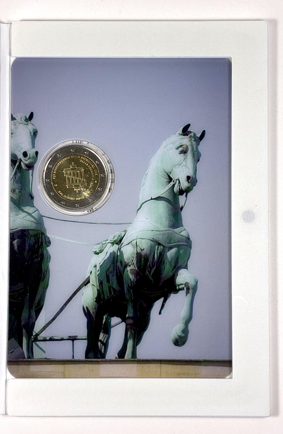 【雨安】【直播拍卖】【第0127期-裸币套币】2026-03-13 周五 19:30 (金价1140, 银价21.50) [现代装帧] San Marino 欧元 圣马力诺 2欧元 2015年 德国统一25周年