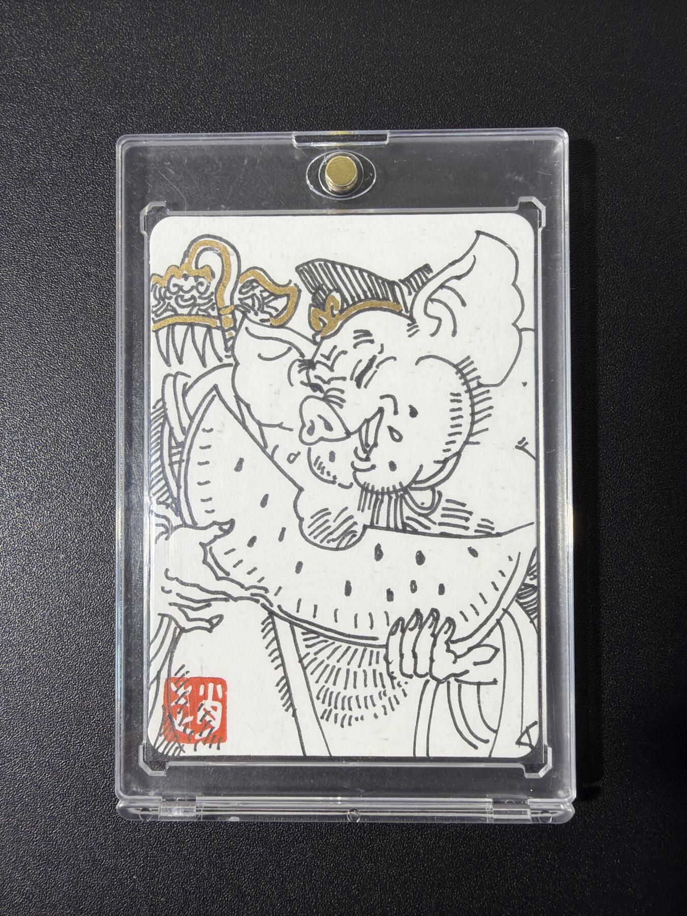 NO.27 好又多金牌大场，每周一站式配齐，方便凑单！（周6晚9点截拍，卖家送拍0抽成！） 【1/1手绘卡】赵洛严老师手绘 八戒吃瓜【憨顽最是真模样，笑煞人间一肚膘】