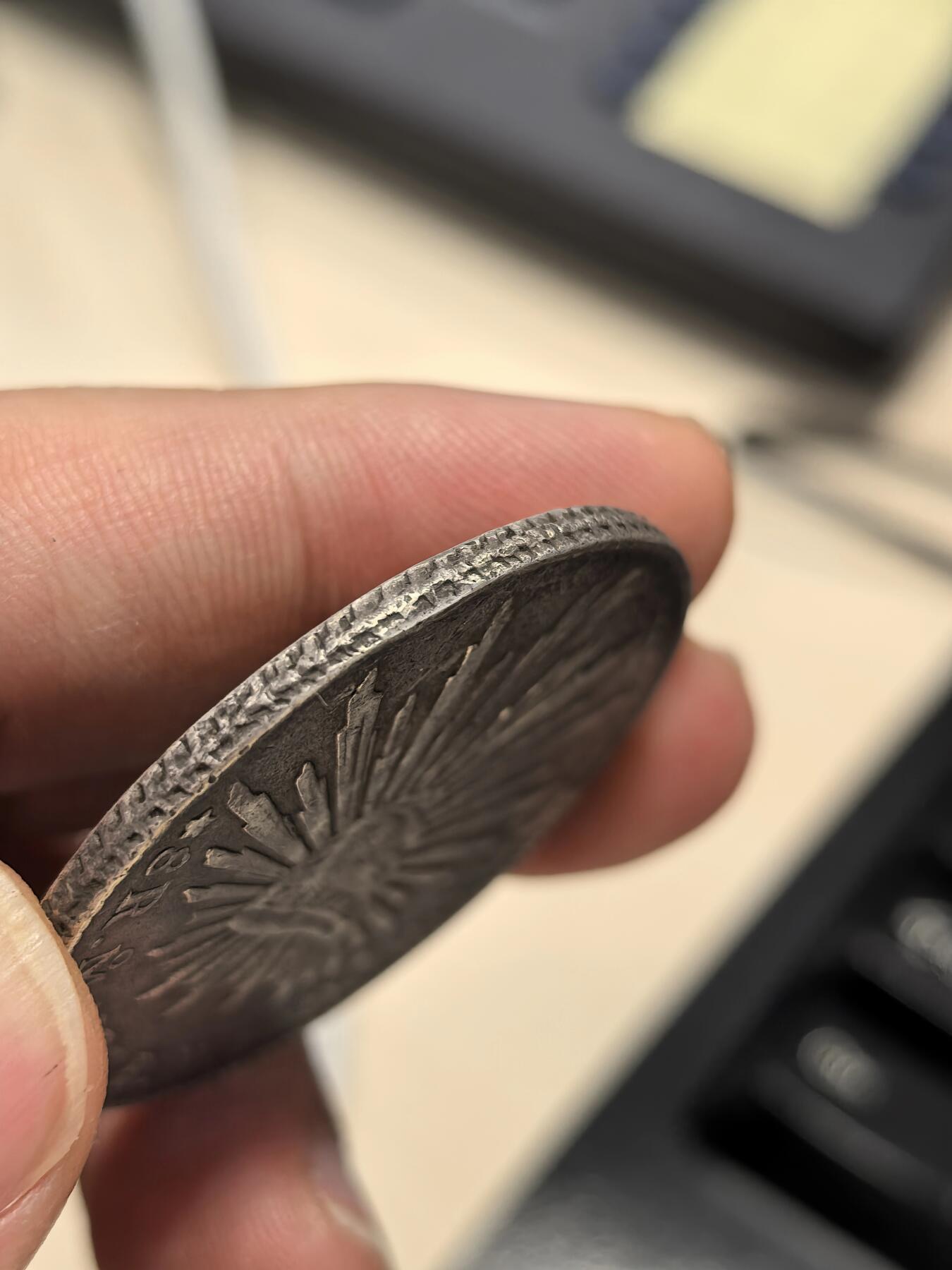 博洋堂世界钱币拍卖第164期（全场包邮） 墨西哥1876年MO BH版花边鹰洋，无戳，老黑彩，漂亮品相