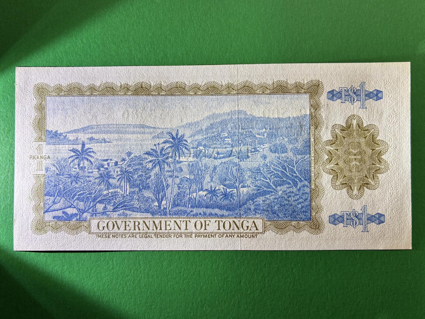 咖啡豆•收藏 2026年Mar_19th世界各国纸币拍卖 汤加 1987年 1潘加 全新UNC 外国 大洋洲纸币