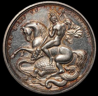 修遠堂世界钱币第107期 - 1908年伦敦理工专科学校（Regent's University London）银质奖章，45.45mm，42.48g