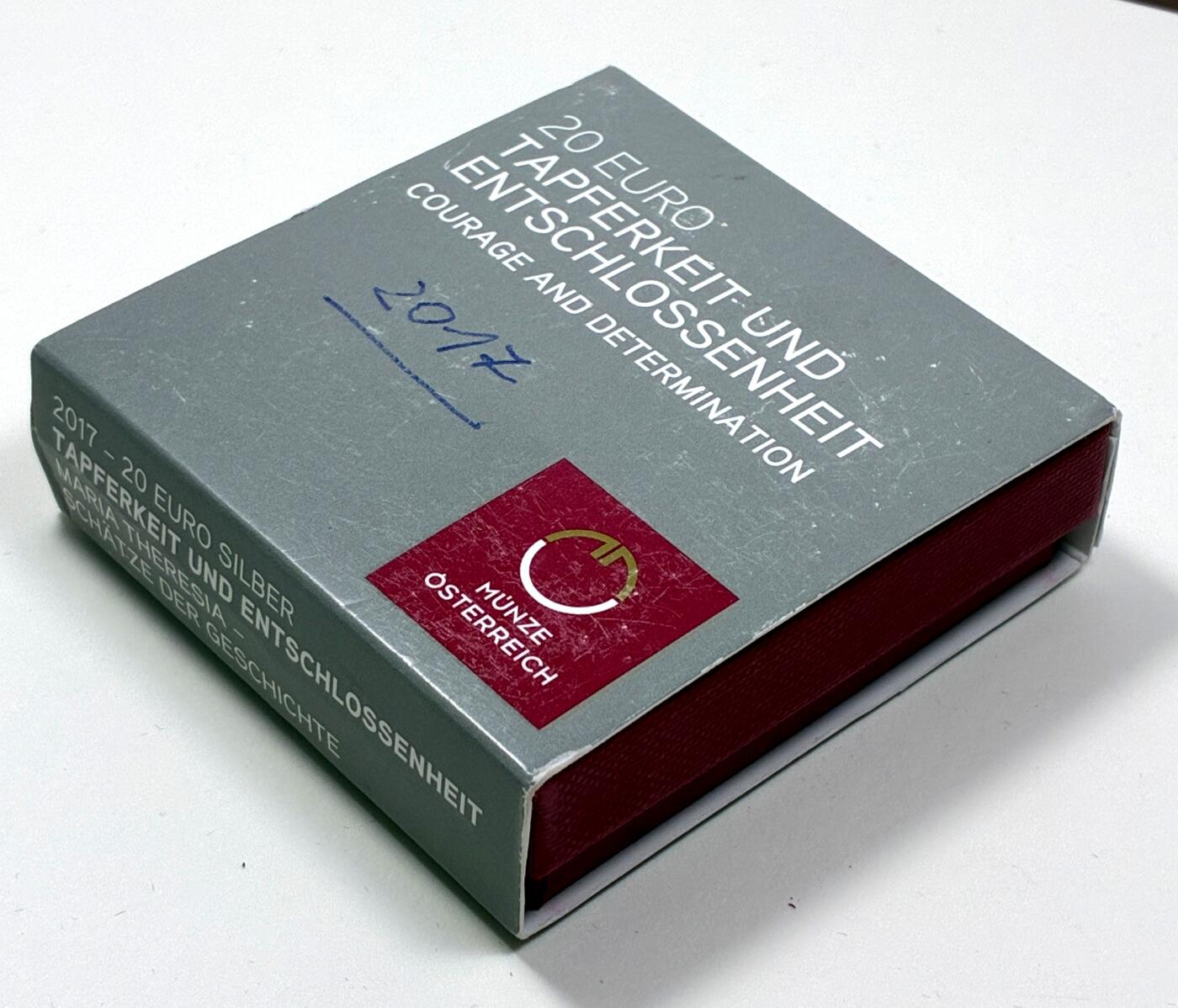 【雨安】【直播拍卖】【第0127期-裸币套币】2026-03-13 周五 19:30 (金价1140, 银价21.50) [现代装帧] Austria 欧元 奥地利 20欧元 2017年 特蕾西亚.勇气与决心