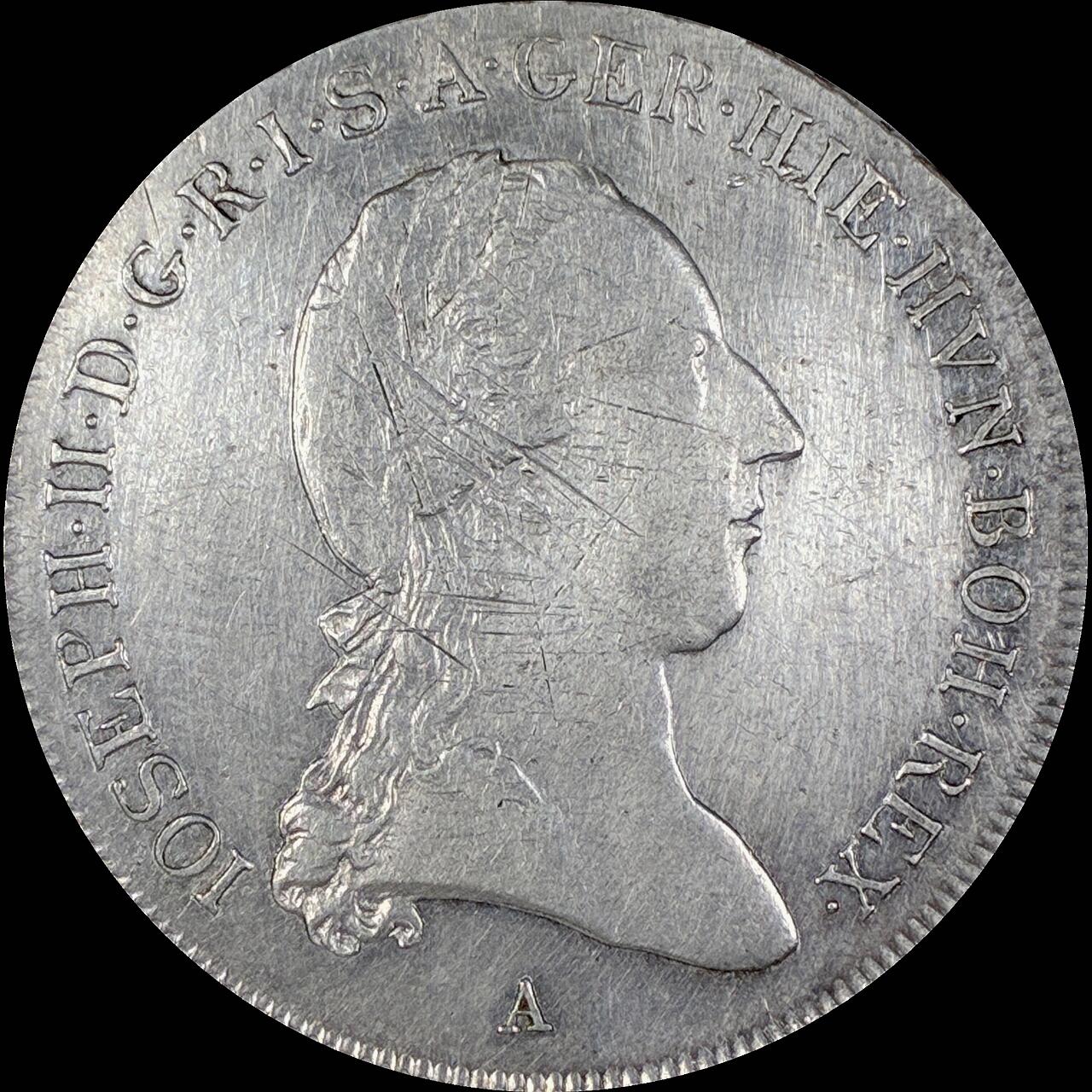 【雨安】【直播拍卖】【第0127期-裸币套币】2026-03-13 周五 19:30 (金价1140, 银价21.50) [裸币各国] Austria 奥属荷兰 1/2泰勒 KM#0034 (1784-1790) 约瑟夫二世 1789年