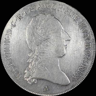 【雨安】【直播拍卖】【第0127期-裸币套币】2026-03-13 周五 19:30 (金价1140, 银价21.50) - [裸币各国] Austria 奥属荷兰 1/2泰勒 KM#0034 (1784-1790) 约瑟夫二世 1789年