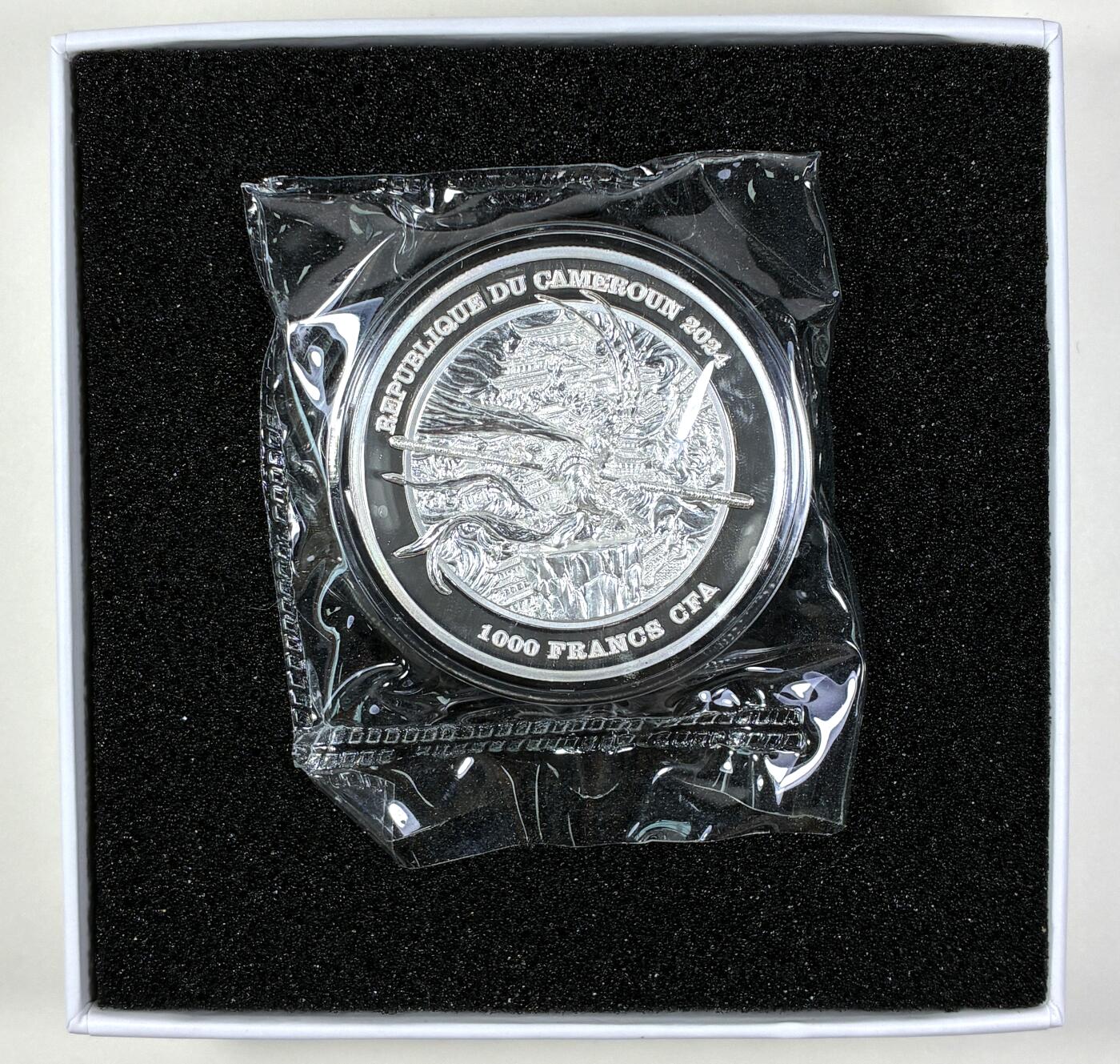 【雨安】【直播拍卖】【第0127期-裸币套币】2026-03-13 周五 19:30 (金价1140, 银价21.50) [现代装帧] Cameroun 喀麦隆 1000法郎 2024年 孙悟空齐天大圣