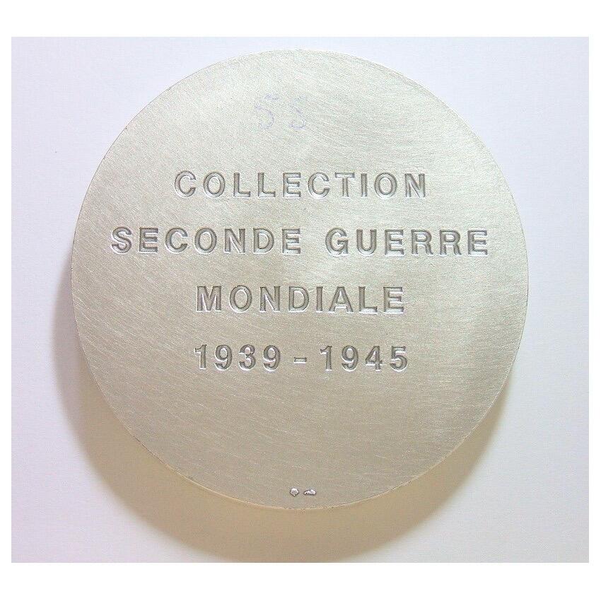 【艺术】法国艺术大章 二战戴高乐将军 高浮雕精制超大镀银章 光边 68MM厚6MM 210克