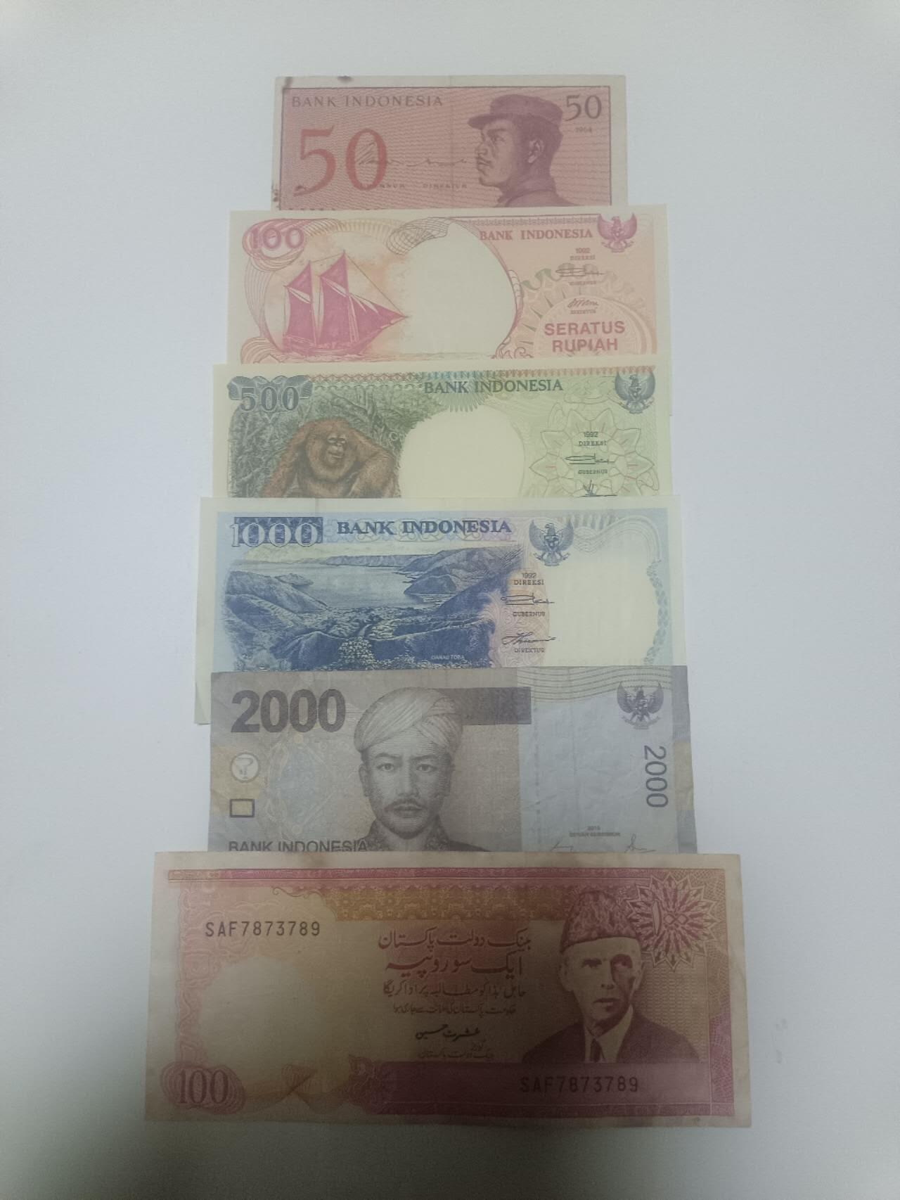 【20260316】非全新纸币和硬币第345场 亚洲国家6张纸币