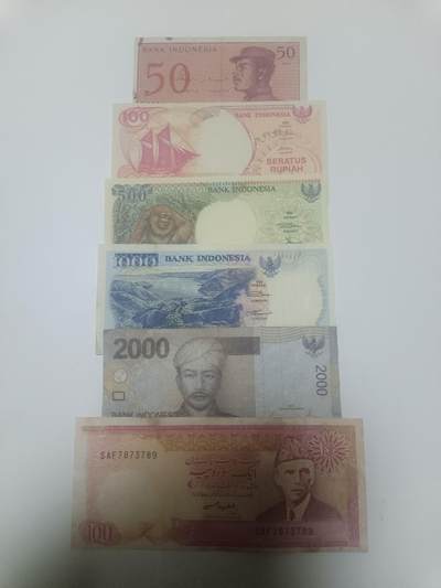 【20260316】非全新纸币和硬币第345场 - 亚洲国家6张纸币