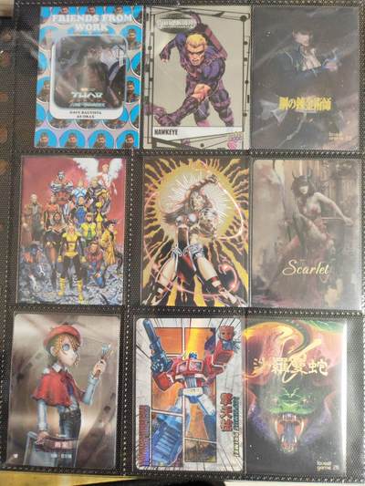 阳大大卡牌拍卖第104期（持续收拍品，周五晚上九点截拍，进群福利早知道） - 外国卡通动漫合集 散卡9张 各工艺都有 带卡膜卡夹