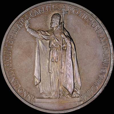 【雨安】【直播拍卖】【第0127期-裸币套币】2026-03-13 周五 19:30 (金价1140, 银价21.50) - [徽章奖章] Vatican [章] 梵蒂冈 1956年 庇护十二世 铜章 44mm