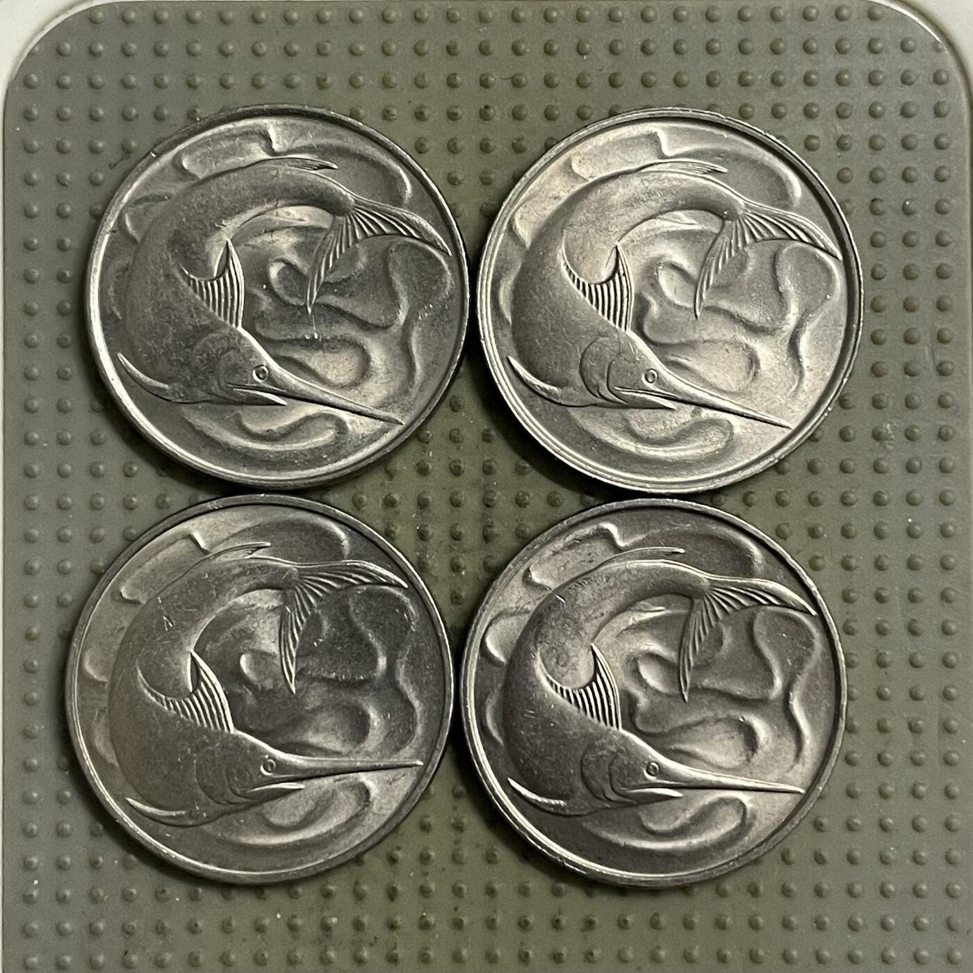 2026年第34场各国散币拍卖（总第184场） 新加坡20分4枚不同年份