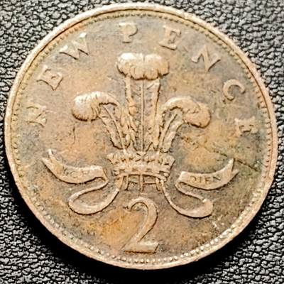 泉币菌-第209场-拍品多 请提前出价 - 1971年英国2便士 铜币 威尔士皇冠 狮子雄狮 26mm