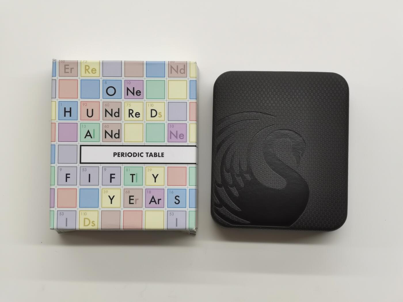 博洋堂世界钱币拍卖第164期（全场包邮） 图瓦卢2019年1元彩色精制银币 元素周期表发明150周年 1盎司9999银 发行量：3千 盒证全 澳大利亚珀斯制造