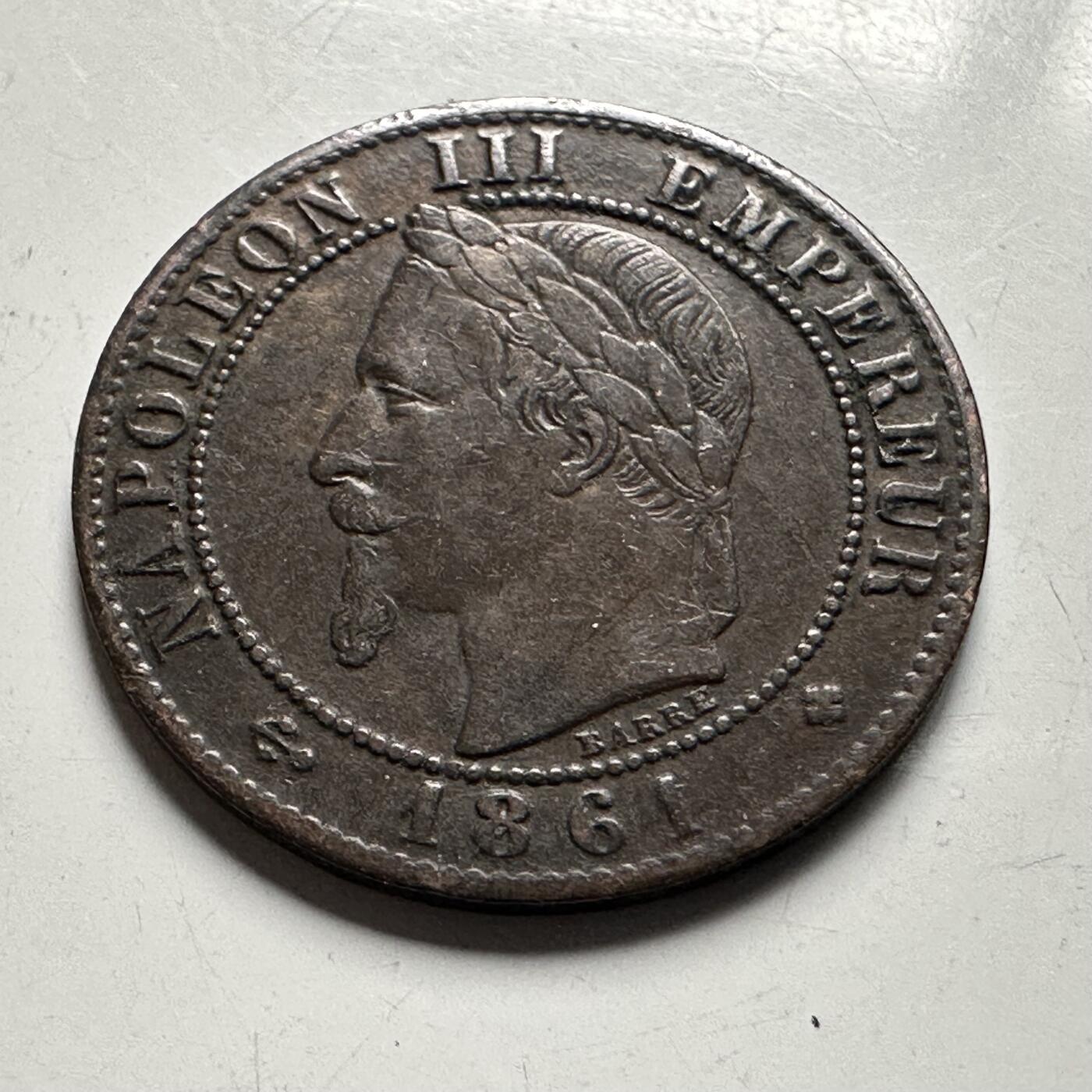 🌹外币初藏🌹🐯2026年第28场   每周二四六晚8️⃣点 接代拍 法国1861年拿破仑三世 一分