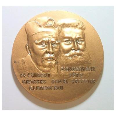 【艺术】法国艺术大章 一战总理克里孟梭 高浮雕精制超大铜章 光边 72MM 190克 - 【艺术】法国艺术大章 一战总理克里孟梭 高浮雕精制超大铜章 光边 72MM 190克