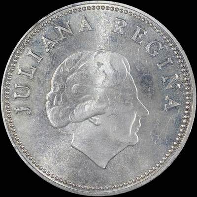 【雨安】【直播拍卖】【第0127期-裸币套币】2026-03-13 周五 19:30 (金价1140, 银价21.50) - [现代裸币] Netherlands Antilles 荷属安的列斯 25盾 1978年