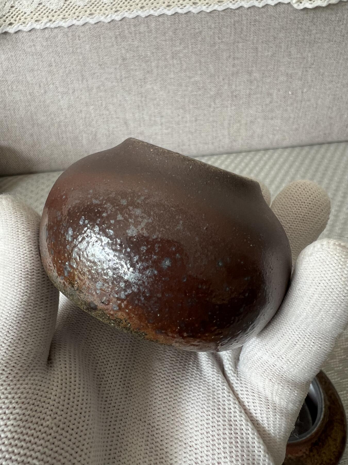 零元拍：原矿紫砂壶柴烧扁虚+柴烧主人杯（130CC左右）