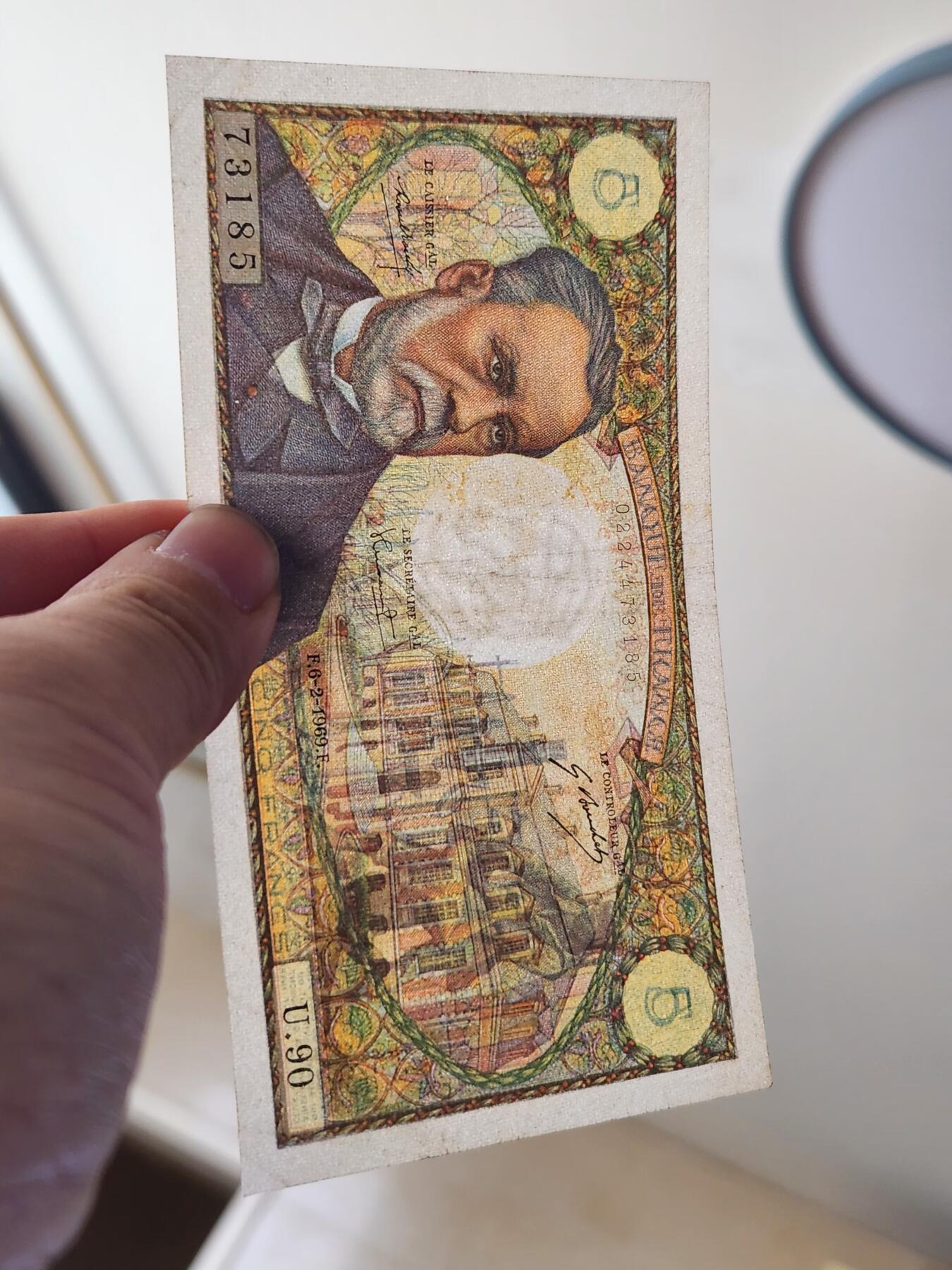 3月14号晚上8点 外国纸币自动截拍第38场 5法郎原票