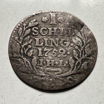 🌹外币初藏🌹🐯2026年第28场   每周二四六晚8️⃣点 接代拍 - 自由汉萨城市汉堡1752年1 Schilling银币 18m m