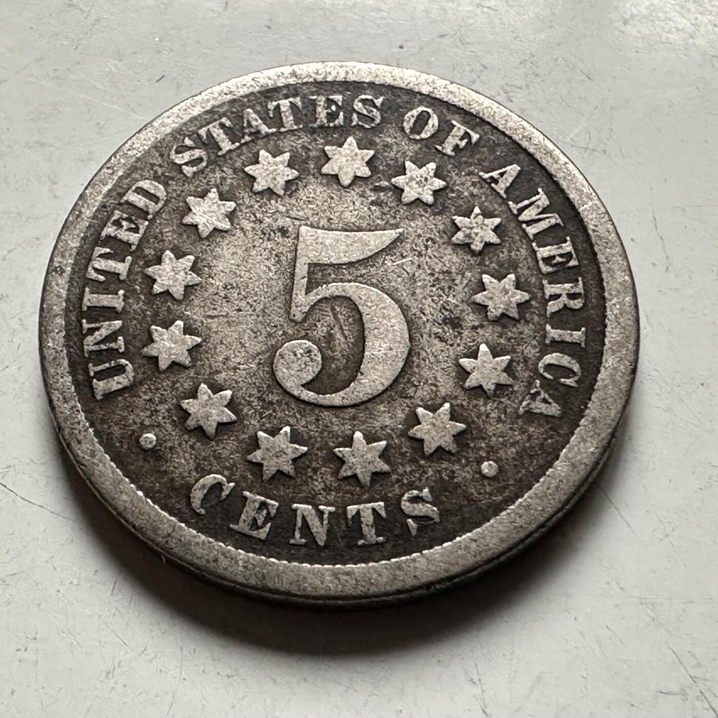 🌹外币初藏🌹🐯2026年第28场   每周二四六晚8️⃣点 接代拍 美国1868年五分