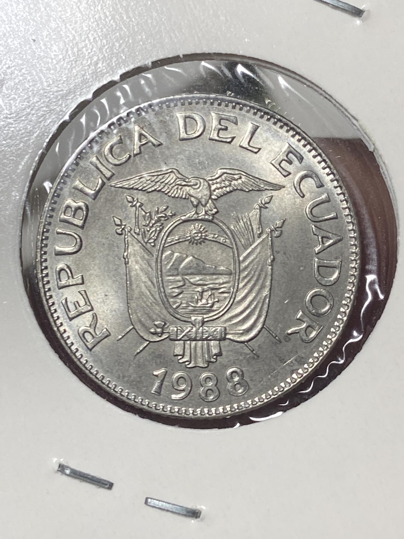 2026年第三十五场(总第二百零四场）外国精品纸夹币场(免佣金) 好品–厄瓜多尔🇪🇨1988年1苏克雷