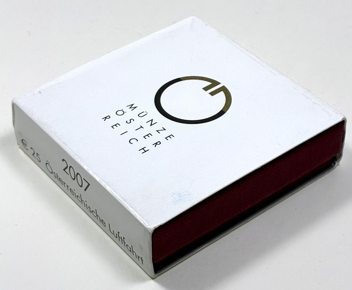 【雨安】【直播拍卖】【第0127期-裸币套币】2026-03-13 周五 19:30 (金价1140, 银价21.50) [现代装帧] Austria 欧元 奥地利 25欧元 2007年 欧洲航空先驱 铌芯银币