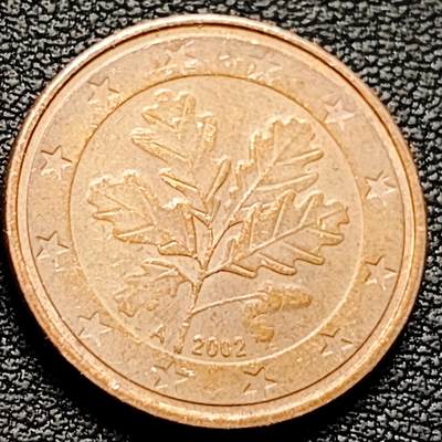 泉币菌-第209场-拍品多 请提前出价 - 欧元 2002年德国5欧分硬币 五叶橡树 21mm 3.9g 