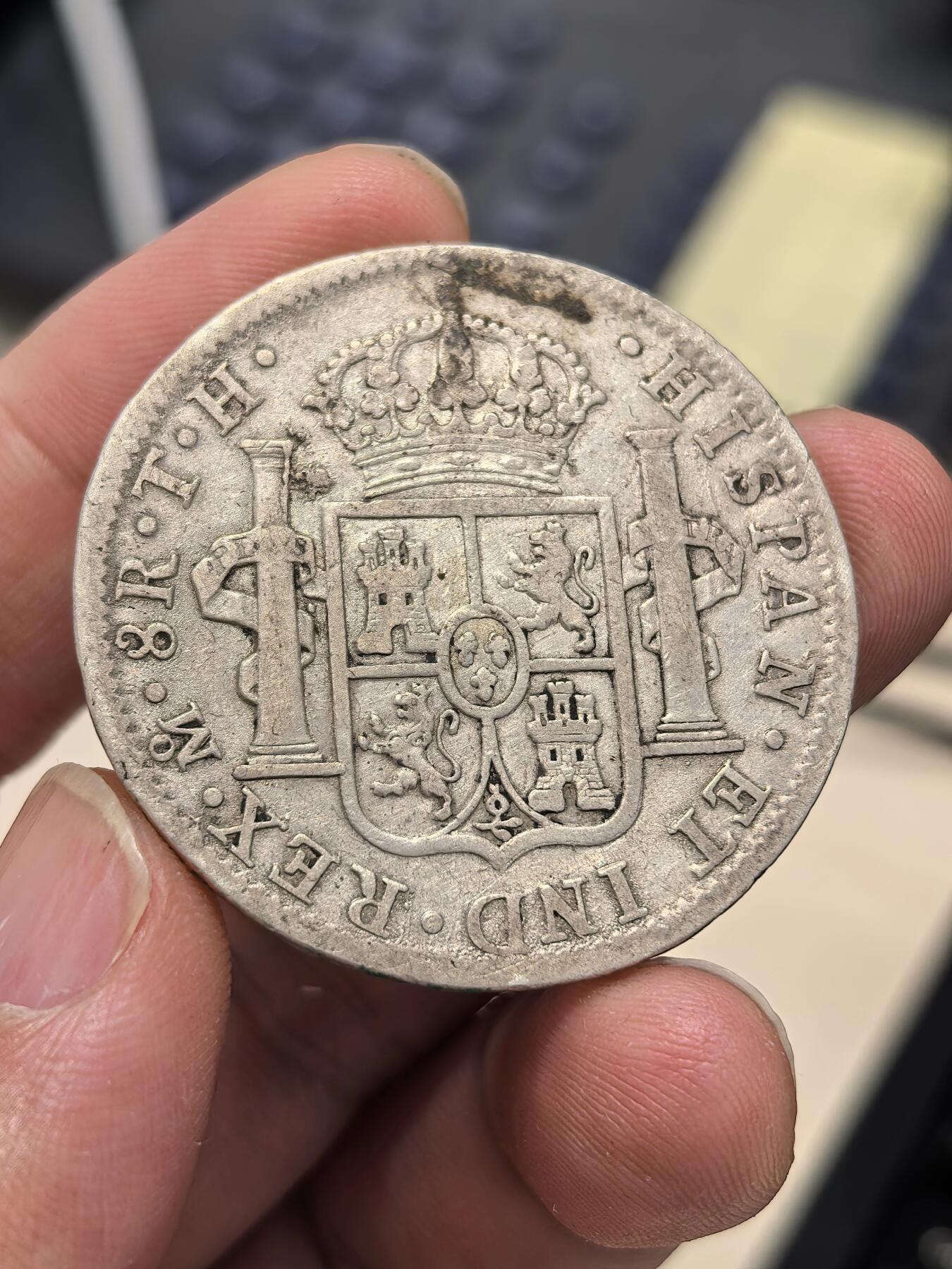 博洋堂世界钱币拍卖第164期（全场包邮） 西属墨西哥1806年MO TH卡洛斯四世双柱 无戳无伤好品 值得送评