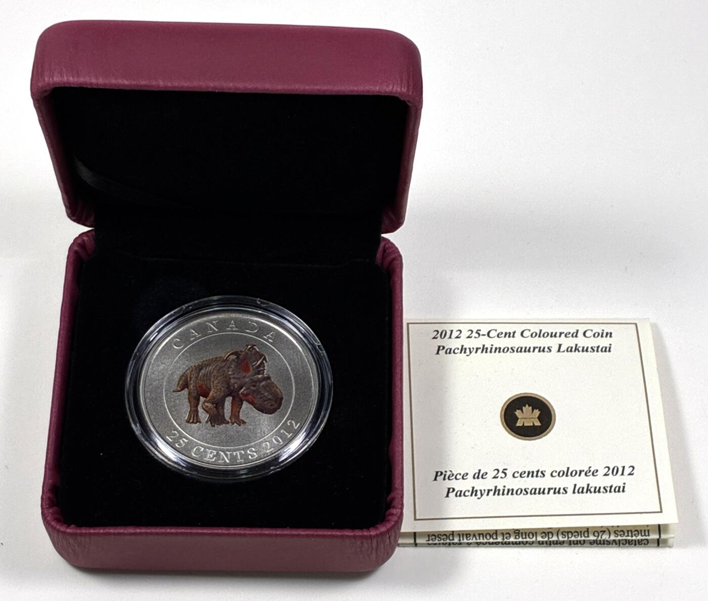 【雨安】【直播拍卖】【第0127期-裸币套币】2026-03-13 周五 19:30 (金价1140, 银价21.50) [现代装帧] Canada 加拿大 25分 2012年 在黑暗中发光的恐龙 夜光币