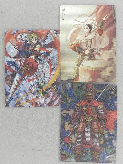 满赠PR！！龙虎卡牌-七八场（满200元包邮，无佣金，每周六结拍，欢迎送拍） - 粗闪3张 苍海承风满江红 - 阿又梁红玉&谢道岳飞&张午胤岳飞