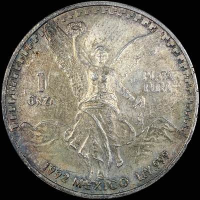 【雨安】【直播拍卖】【第0127期-裸币套币】2026-03-13 周五 19:30 (金价1140, 银价21.50) - [现代裸币] Mexico 墨西哥 投资银 自由女神 1盎司 1992年