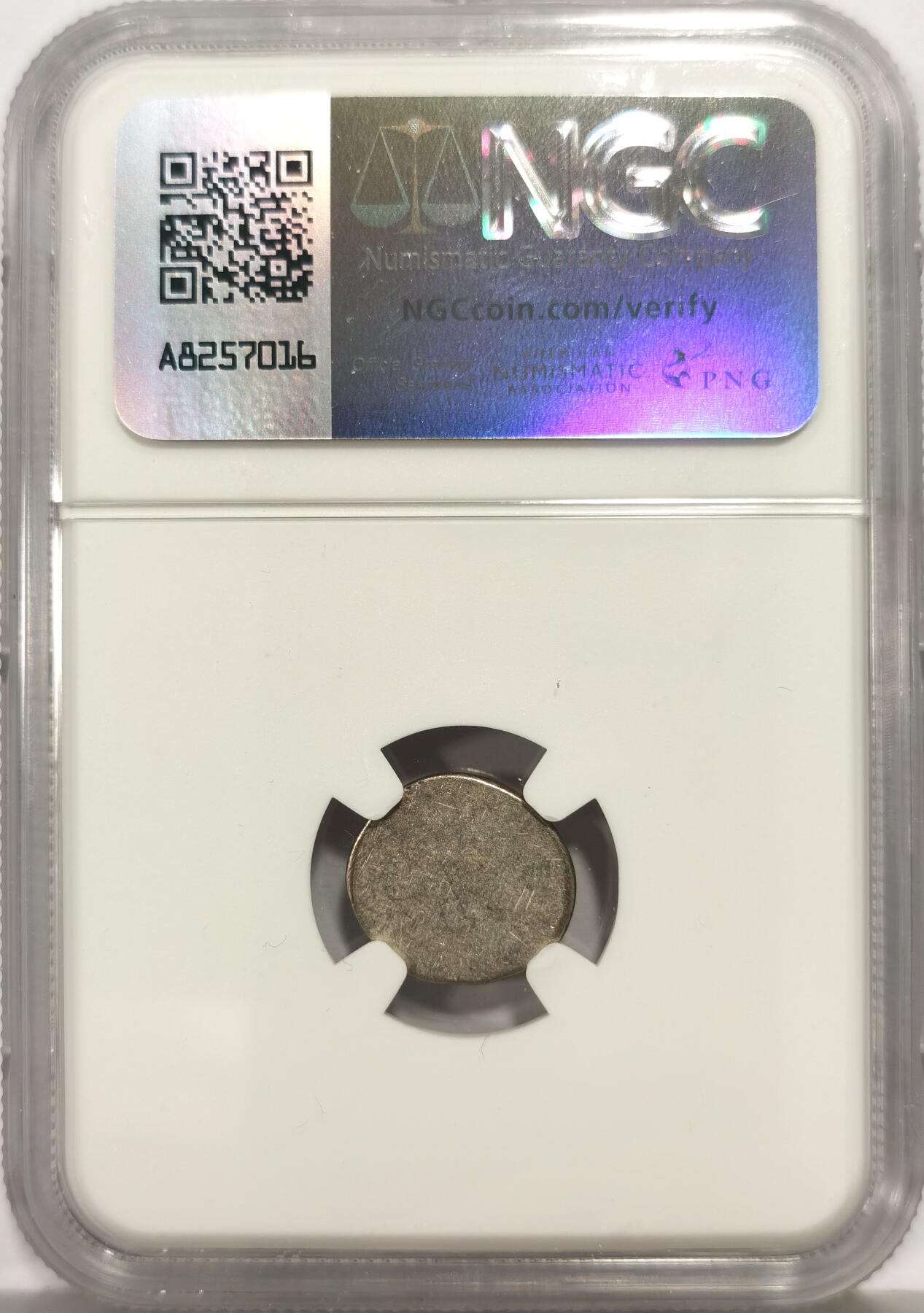 博洋堂世界钱币拍卖第164期（全场包邮） NGC AU53 柬埔寨1600-1860年神鸟2PE银币，原味深打