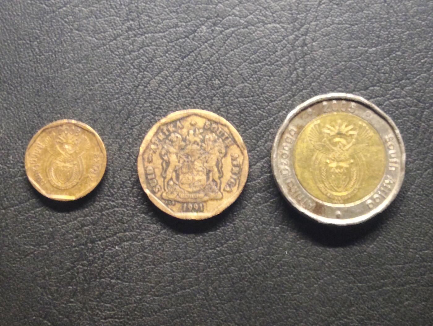 荟藏特别场次第七期——“社长的钢镚堆” 南非套币批量三个 10+50分+5兰特