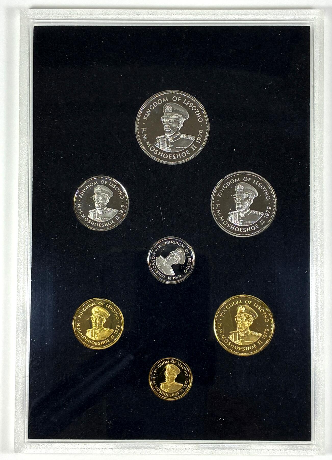 【雨安】【直播拍卖】【第0127期-裸币套币】2026-03-13 周五 19:30 (金价1140, 银价21.50) [现代套币] Lesotho 莱索托 套币 1979年