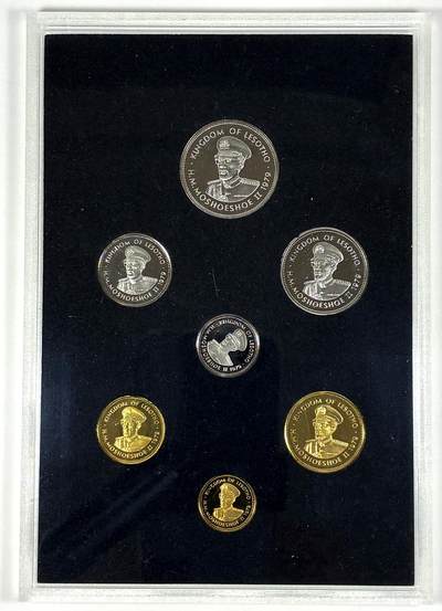 【雨安】【直播拍卖】【第0127期-裸币套币】2026-03-13 周五 19:30 (金价1140, 银价21.50) - [现代套币] Lesotho 莱索托 套币 1979年