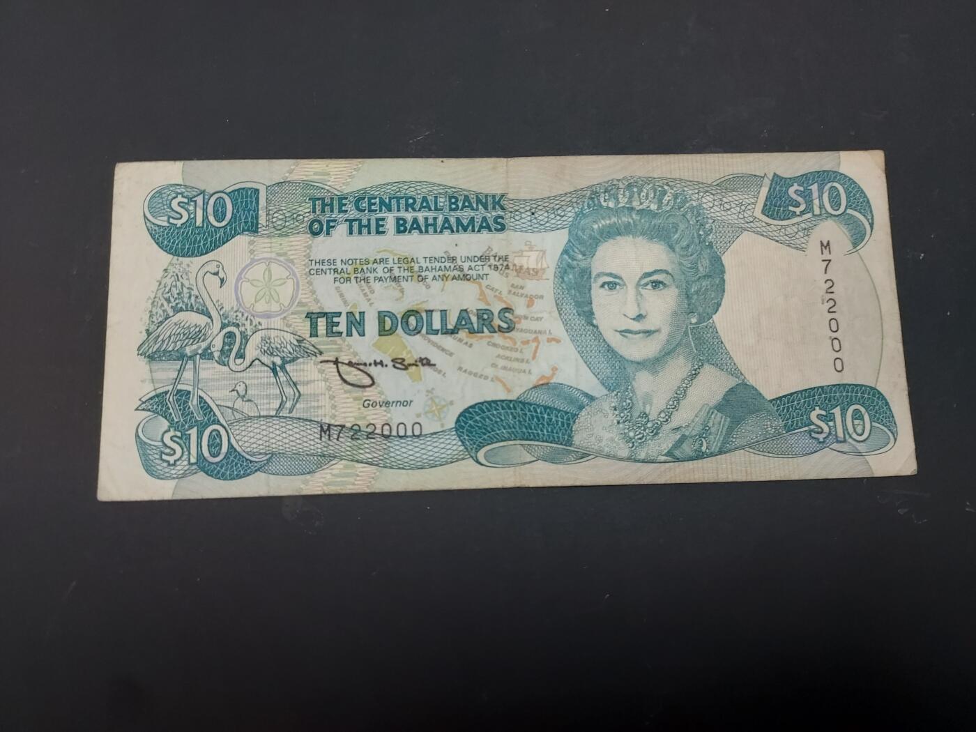 博彦收藏  AM 3月21日 8点钱币专场 全场包邮 巴哈马女皇10元 流通品