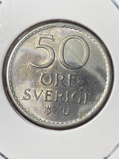 2026年第三十五场(总第二百零四场）外国精品纸夹币场(免佣金) - 瑞典🇸🇪1971年50欧尔(古斯塔夫六世第二版，U标)