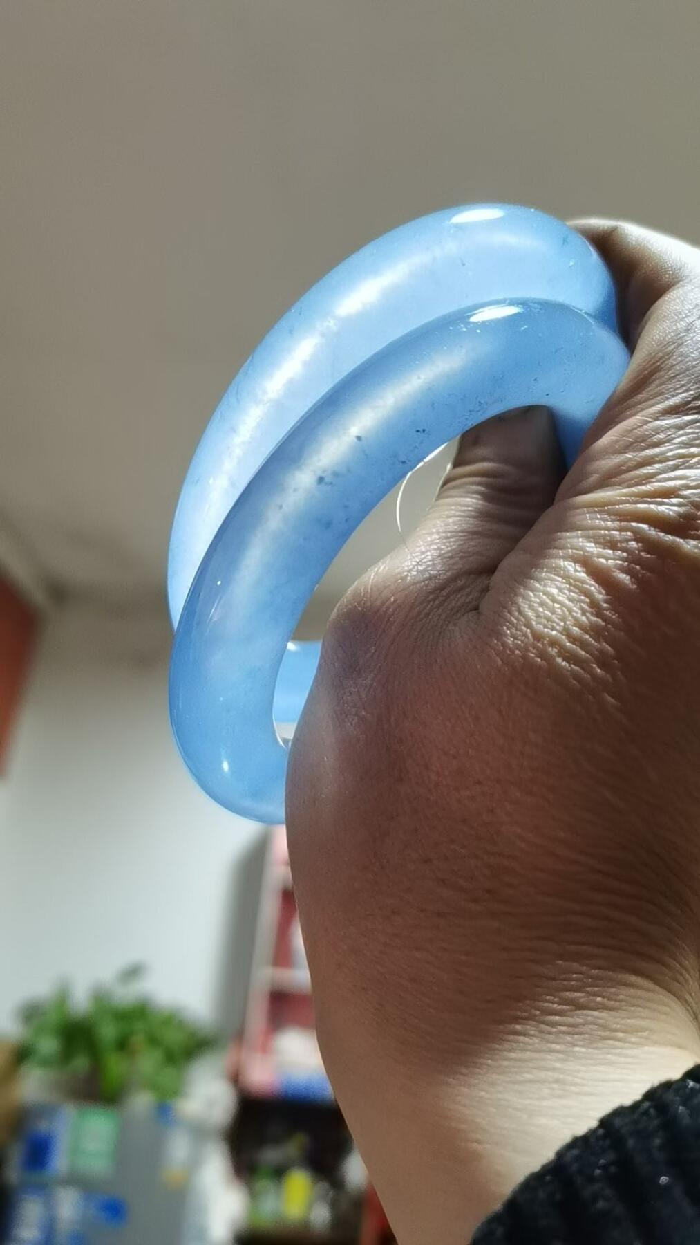 天蓝色手镯一对