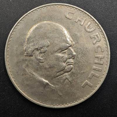 【淘币小摊】实时拍第八百八十拍   散币场    每周一统一发货 - 英国1965年丘吉尔克朗纪念币